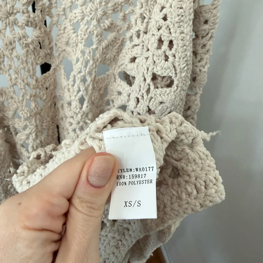 Altar'd State Beige Crochet Cardigan - Picture 7 of 8